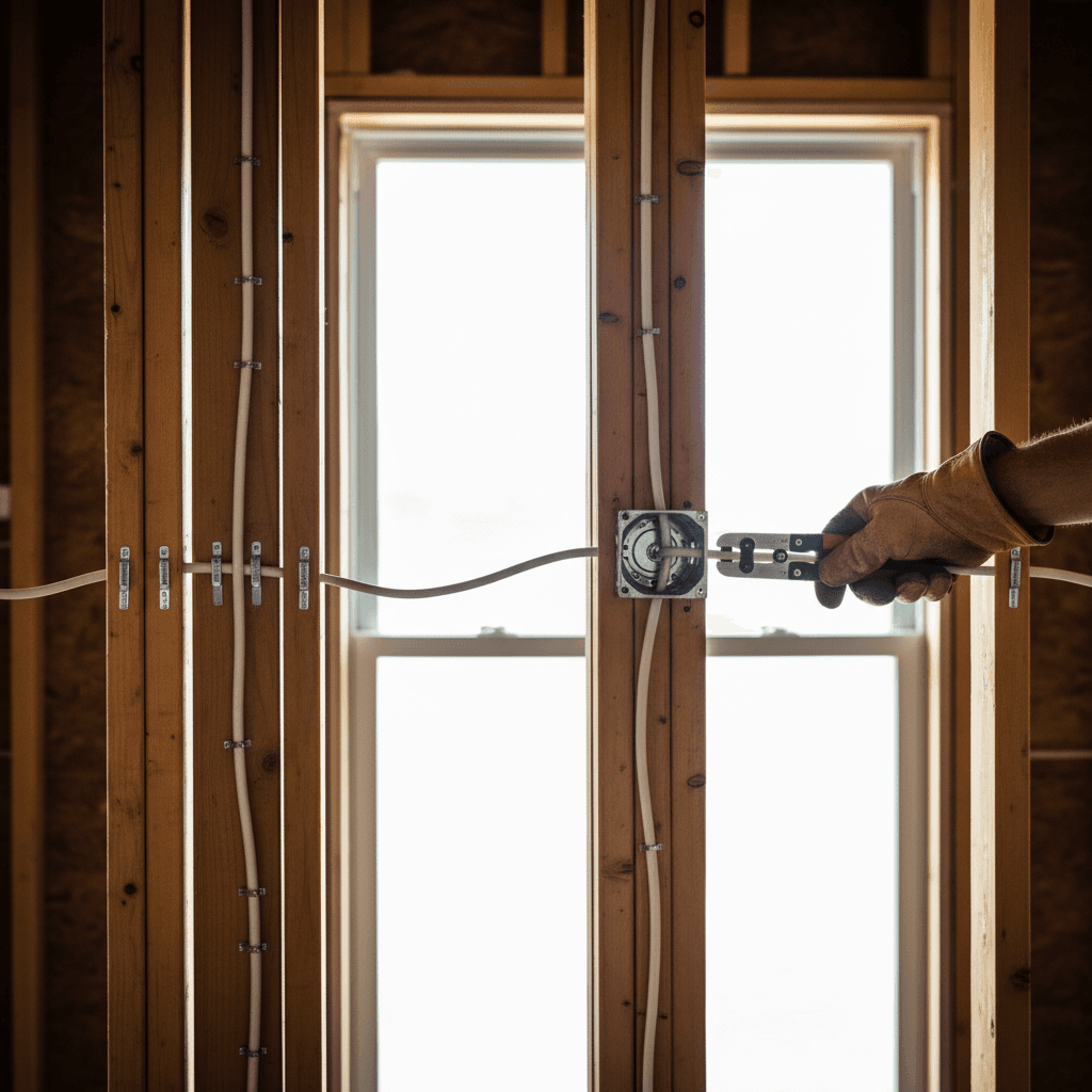 Rough-in electrical wiring for a kitchen remodel