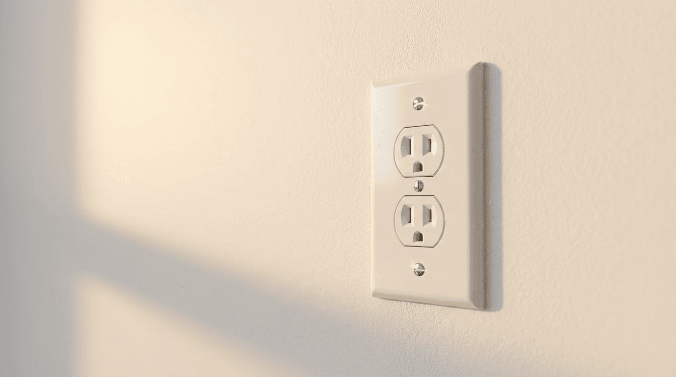 Electrician carefully installing electrical outlet in home renovation